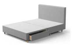 Studio by Silentnight Simple Double 2 Drw Frame-Slate Grey.